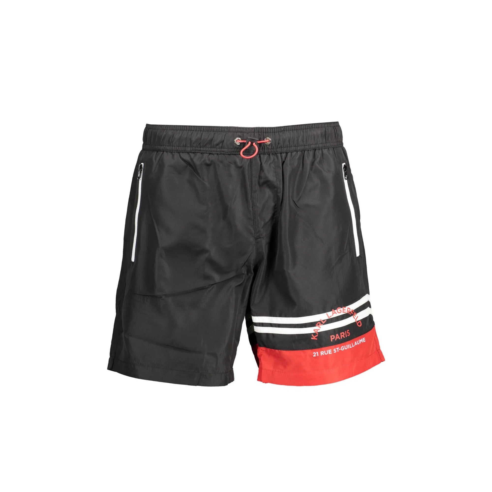 Karl Lagerfeld Beachwear Costume da Mare Uomo Nero Stampa Logo - foto prodotto